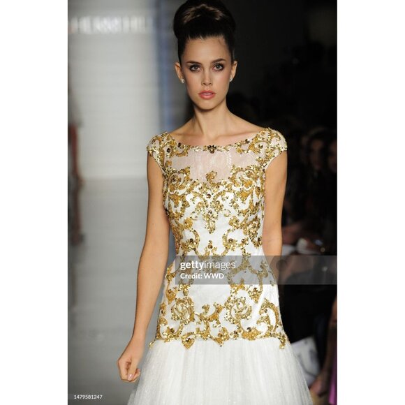 NW Luxury Couture Designer Party Prom Dress Wedding Evening Cocktail Runway Gown - Picture 11 of 16